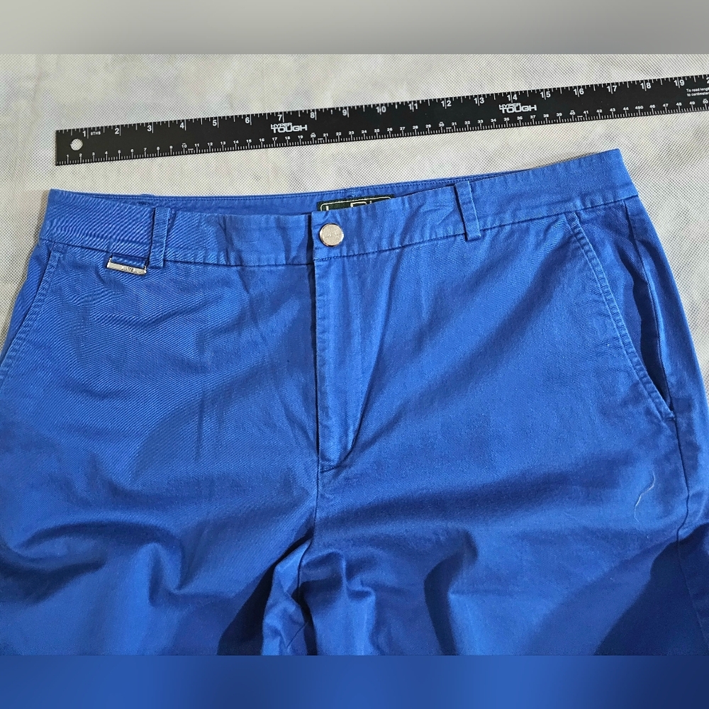LRL Lauren Active Ralph Lauren Women Blue Shorts Size 12 Bermuda - Picture 6 of 13
